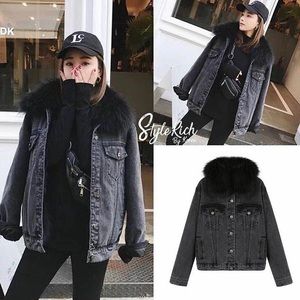 New Jacket jeans fur